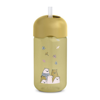 Lahvička s brčkem Bear 340 ml Suavinex