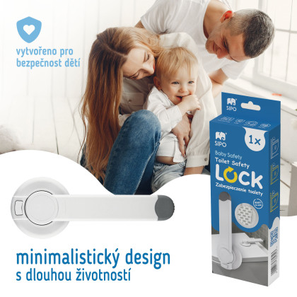 Bezpečnostní zámek toaletního sedátka Sipo