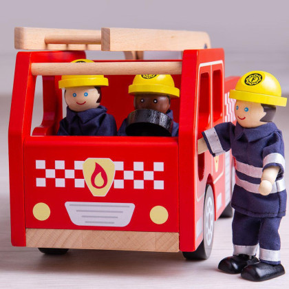 Dřevěné hasičské auto Bigjigs Toys