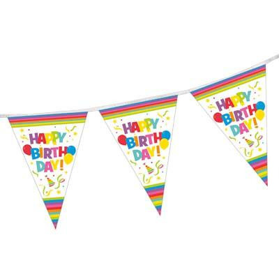 Party řetěz vlaječek 4m Happy Birthday