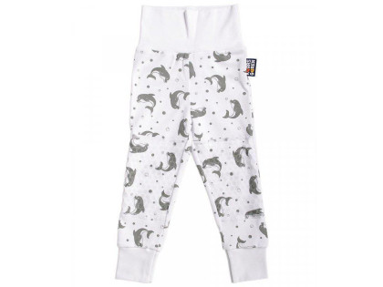 Protiskluzové kalhoty pro děti na lezení šedý delfín