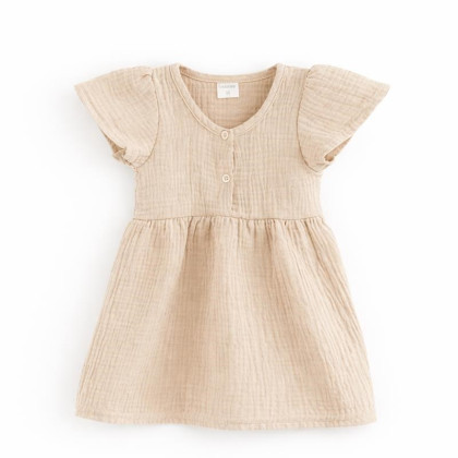 Kojenecké mušelínové šaty beige New Baby