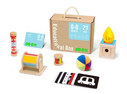Edukační box Baby 0–6 měsíců 6 ks