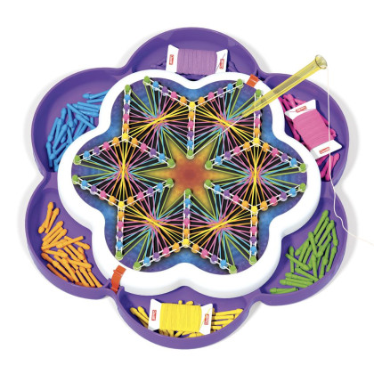 Quercetti Play Creativo String Art Mandala – kreslení pomocí nití a kolíčků