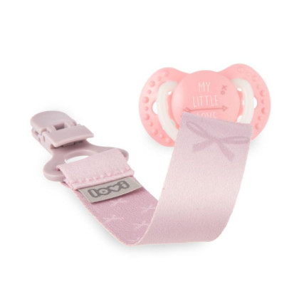 Stužka na dudlík s klipem Baby shower holka