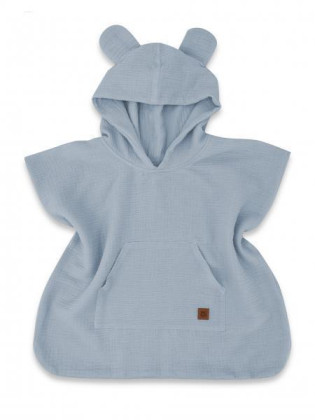 Dětské mušelínové pončo lux s kapucí Teddy rychleschnoucí jeans