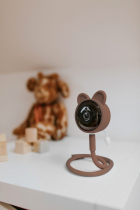 Dětská chůvička s kamerou, s WiFi / Tuya - medvídek, hnědá Mary's