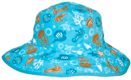 Dětský UV klobouček Baby Banz moře tyrkysový oboustranný 0 - 2 ROKY
