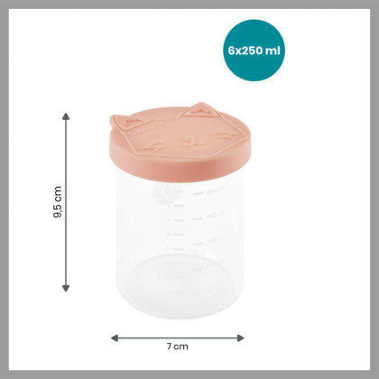 Skleněné misky s víčky ISY Bowls 6 x 250 ml Babymoov