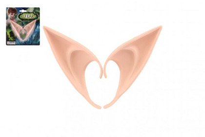 Uši/ucho elfí 2 ks latex 12 cm