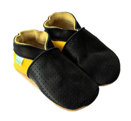 Kožené capáčky Barefoot Vel. XL (18-24 měs.) Hopi Hop