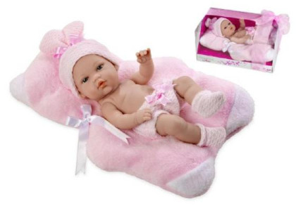 Panenka/miminko vonící 33cm růžové tvrdé tělo