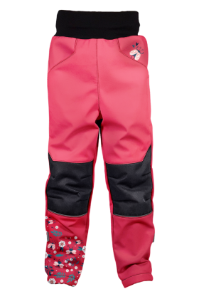 Softshellové kalhoty dětské Berušky červené Wamu