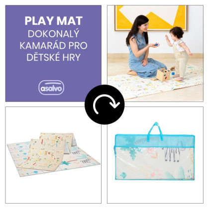 Hrací podložka Play Mat XXL 200 x 180 cm Animals city Asalvo