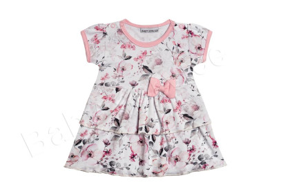 Kojenecké šaty potisk růžová - Baby Service Vel. 62