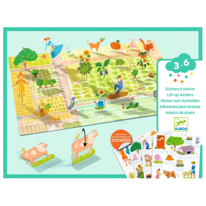 Přemístitelné samolepky Farma Djeco