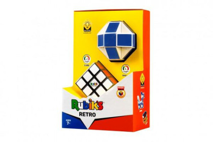 Rubikova kostka sada 2 ks retro kostka 3x3x3, had v krabičce