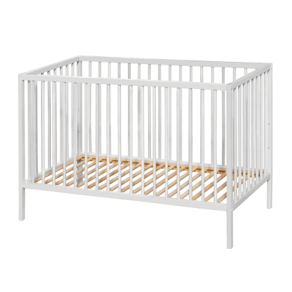 Postýlka dřevěná Nela White Wood 120 x 60 cm Petite & Mars