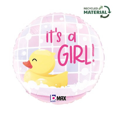 Kruh - Je to holka - kachnička 18"/46cm fóliový balónek nafukovací