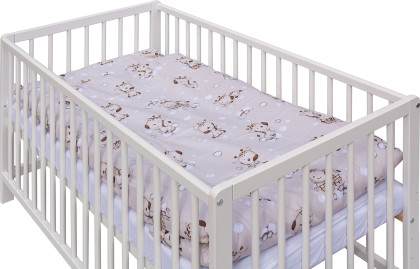 Dětská postýlka s kompletní výbavou Scarlett Fiki 120 x 60 cm - béžová