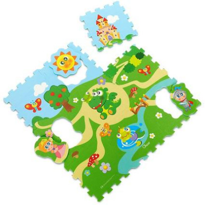 Hračka puzzle pěnové Hrad 30x30 cm 9 ks