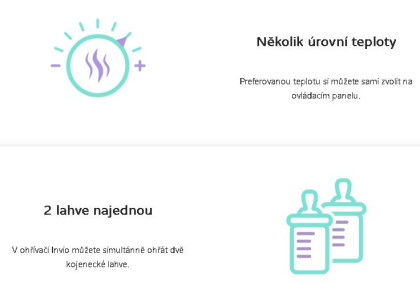 Ohřívač mléka a příkrmů Invio BW Double Truelife