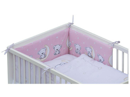 Postýlka 120 x 60 cm s kompletní výbavou Toro Borovice Bílá Scarlett