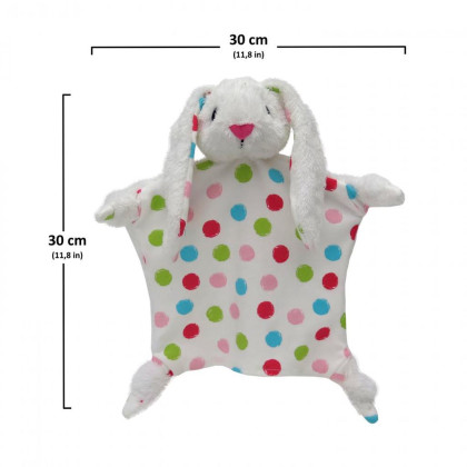 Králík 30 cm bílý, uzlíkový maňásek
