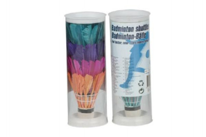 Košíčky na badminton péřové barevné 4ks