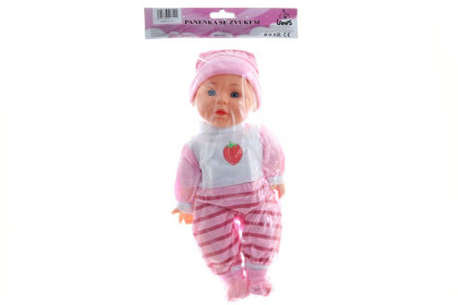 Miminko zvukové 30 cm růžový obleček