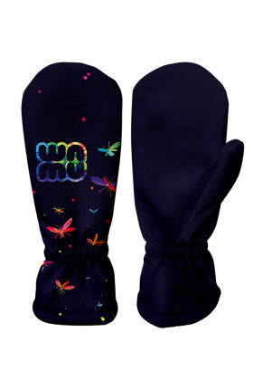 Dětské softshellové rukavice Duhová kočka