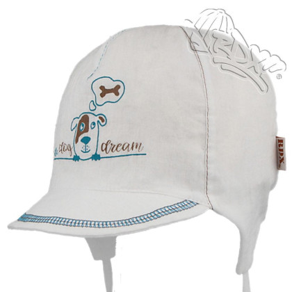 Letní zavazovací kšiltovka Pejsek Bílá RDX