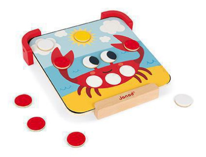 Magnetické chipsy Učím se barvy s předlohami Janod