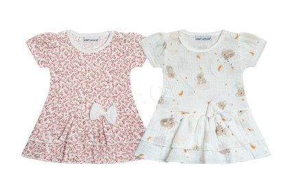 Kojenecké šaty mušelín kytičky - Baby Service