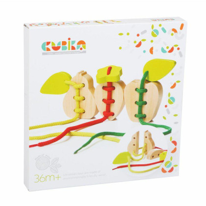 Dřevěná provlékačka Cubika - Ovoce