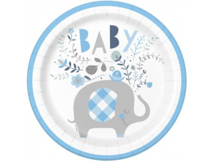 FSC Talířky papírové - Sloník s květinami