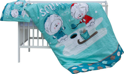 Dětská postýlka s kompletní výbavou 120 x 60 cm - Ledy Scarlett 