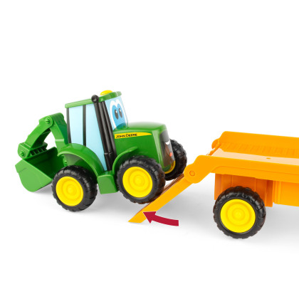 Traktor Johnny s tahačem 37 cm JD Kids John Deere