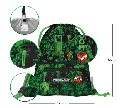 Sáček s kapsou Minecraft Boom Baagl