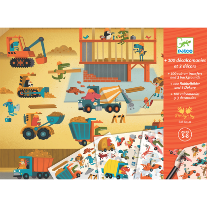 Sada s propisovacími obrázky Auta Djeco