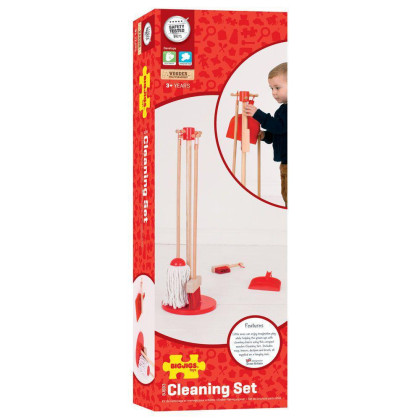 Úklidový hrací set červený Bigjigs Toys