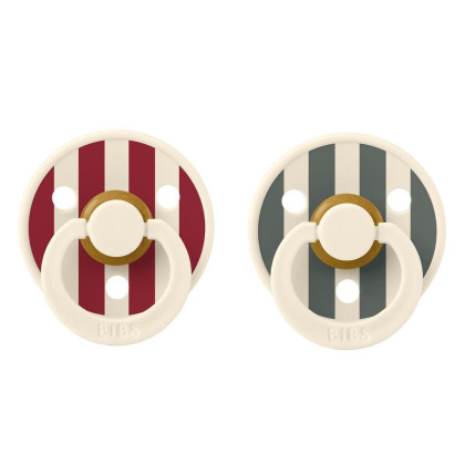 Bibs Studio Colour Block dudlíky kaučuk 2 ks 0 - 6 měsíců