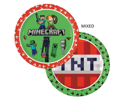 Talíře papírové EKO - Minecraft 23 cm/8 ks