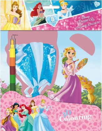 Omalovánkové 3D postavy - Disney Princezny