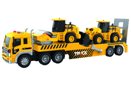 Auto tahač s efekty set se stavebními stroji 48 cm