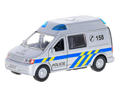 Kids Globe Traffic policie CZ 14 cm kov zpětný chod na baterie světlo a zvuk