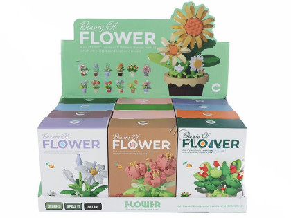 Stavebnice rostlina v květináči 105-365 ks