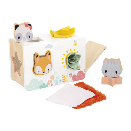 Dřevěné třídění tvarů s látkami Pure Janod