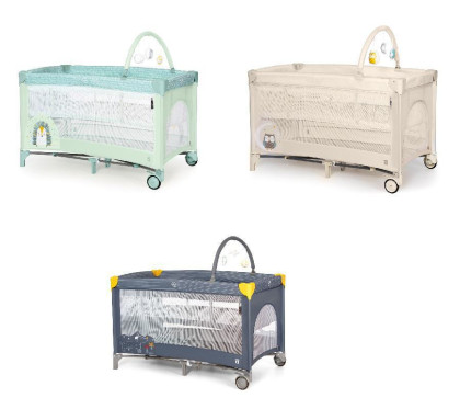 Complet duo cestovní postýlka s druhým dnem a hrazdičkou Asalvo