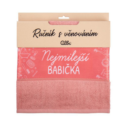 Ručník s věnováním - Nejmilejší babička